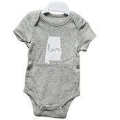 Wholesale - 3-6 Month Gray State Onesie- Alabama C/P 48, UPC: 885114880430